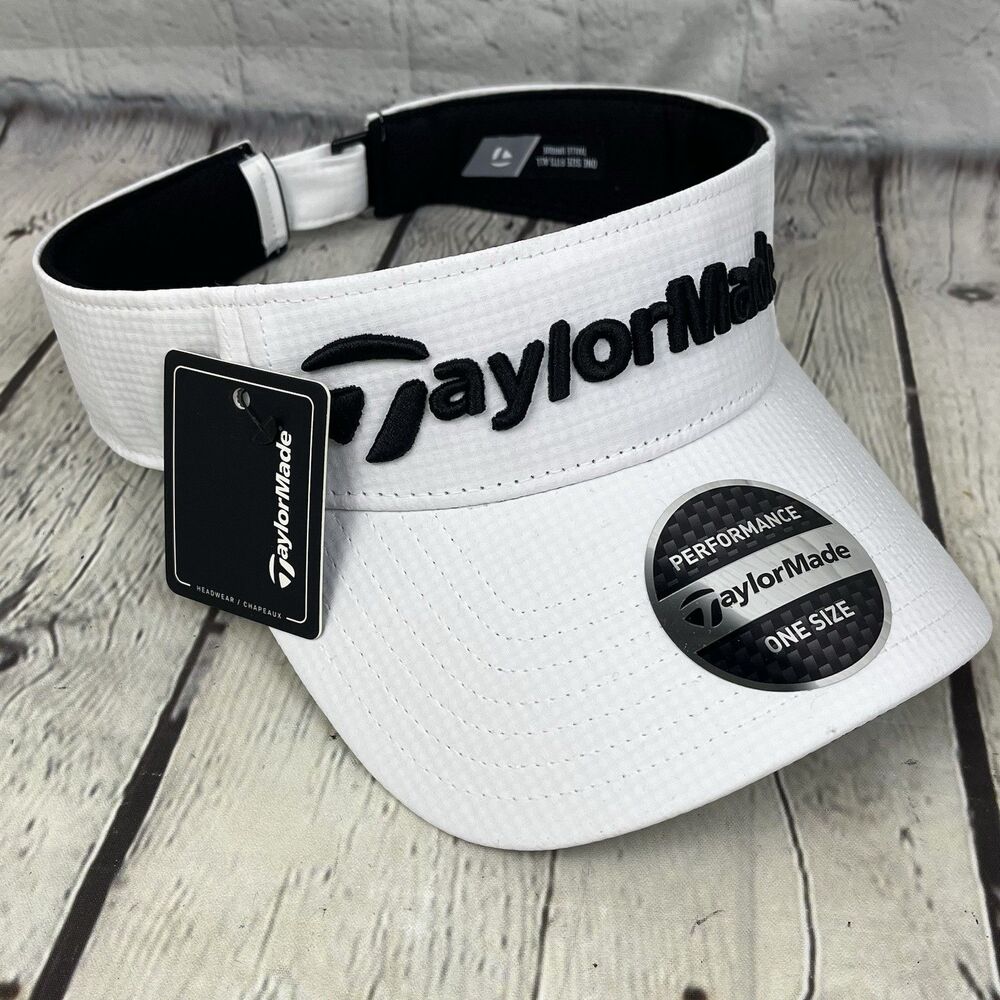 TaylorMade Radar Golf Visor Performance Radar White Adjustable One Size NEW